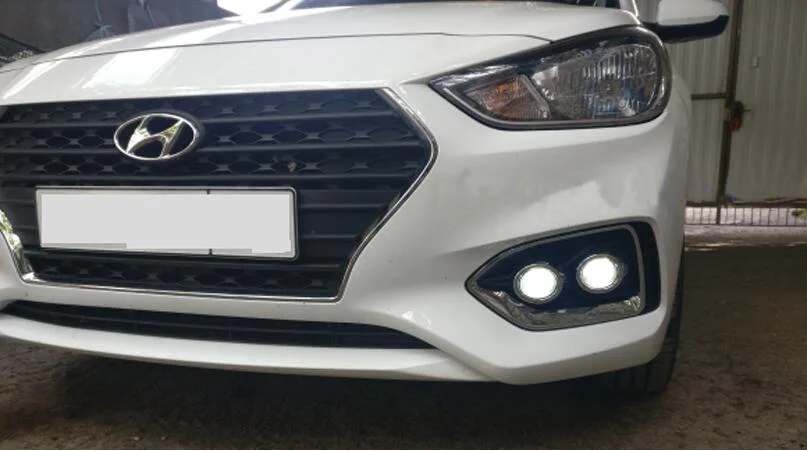 Автомобильный бампер, головной светильник для hyundai Accent, противотуманный светильник, solaris~, галогенная лампа, 4300 K, провод, передняя фара, для акцента, противотуманная фара