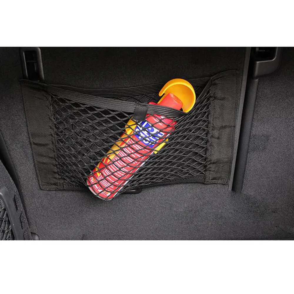 

Pocket Mesh Bag Rear Seat Side Storage Trunk Back Black Cage Car Cargo