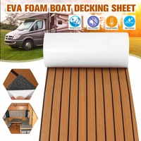 2400x600x6mm eva foam faux teak decking sheet marine boat flooring pad self adhesive non slip yacht flooring pad rv floor mat