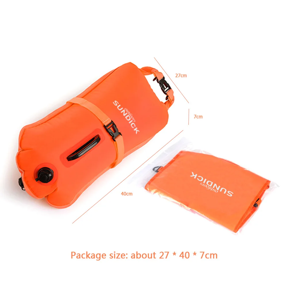 

1PC Open Water Swim Buoy Ultralight Safety Float Swiming Bag for Swimmers Triathletes Snorkelers Surfers (Orange)