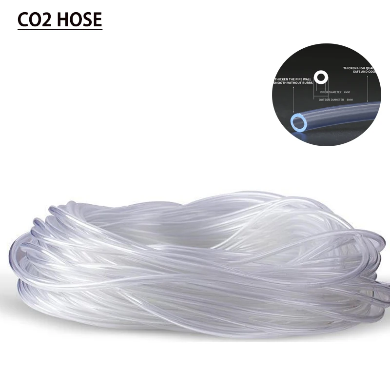 

Aquarium special PU hose for CO2 regulator generator system accessories CO2 pipe non-toxic and corrosion-resistant 4 * 6mm