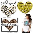 Модная, с принтом из букв в виде леопардовых сердец ко Дню Св патчи Термальность наклейка на одежда термонаклейки для одежды термоклейкие патч аппликация сделай сам