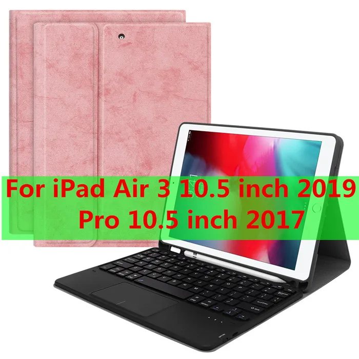 T-1058-3-Pink Тачпад клавиатура чехол для iPad mini 5 7,9 6th 9,7 Pro 11 Air 3 10,5 Чехол коврик для мыши и клавиатуры для iPad 7th 10,2 клавиатура - Цвет: T-1058-3-Pink