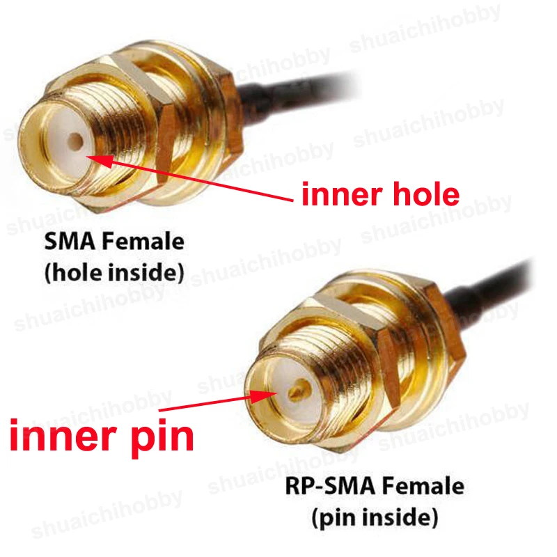 

5pcs FPV Racing Drone Flight Control Image Transmission Extension Antenna IPEX to SMA Female Male Connector Inner Hole Pin Parts
