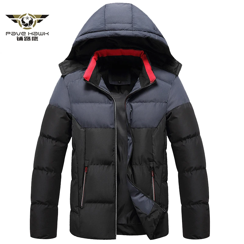 

Men's Winter Duck Warm Down Jacket Hooded Thick Puffer Jacket Outwear Coat Male Casual Overcoat Autumn Loose Thermal Parka