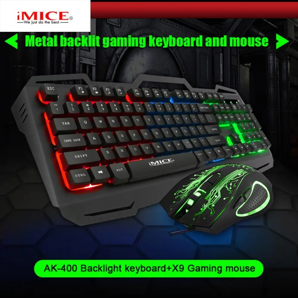 

Gaming keyboard Wired Gaming Mouse Kit 104 Keycaps With RGB Backlight keyboard Gamer Ergonomic Mause For PC Laptop