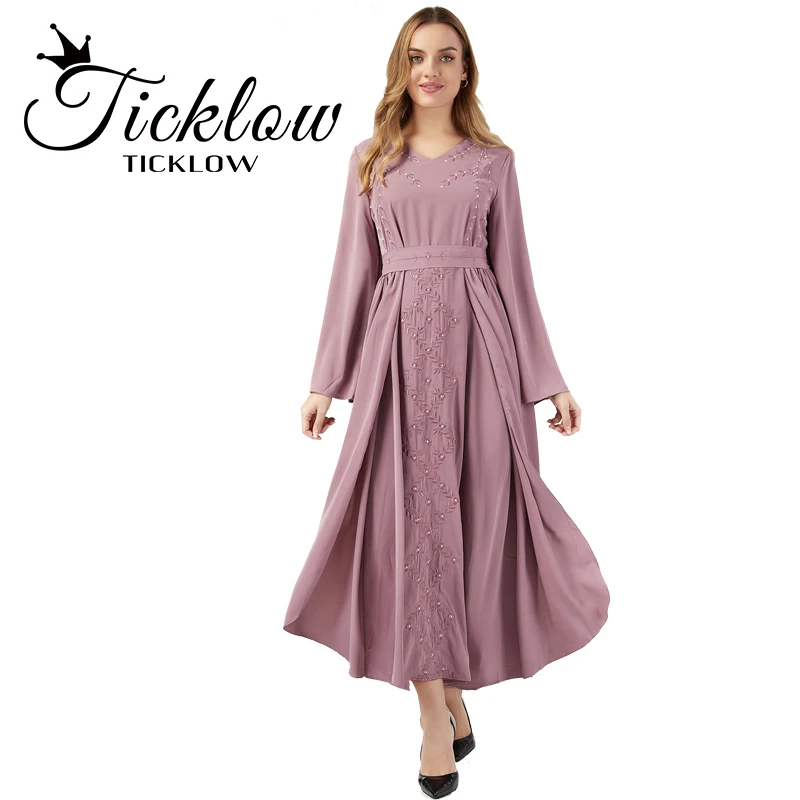 

Autumn Maxi Dress Women Fashion Solid Vestidos 2021 Fashion Party A Line Robe Longue Lady Holiday Elegant Casual Dresses