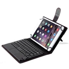 Чехол для IPad, IOS, Android, Windows, подставка с тачпадом, универсальная 7-8 дюймовая Bluetooth клавиатура, чехол для планшета из искусственной кожи + подарок