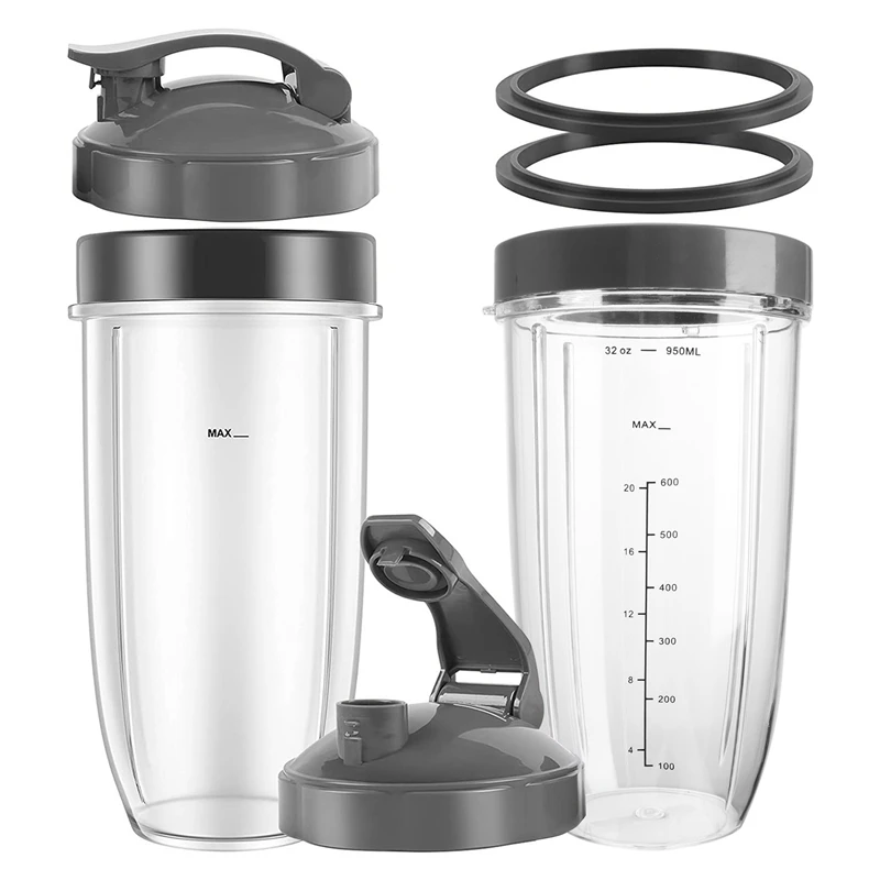 

Сменные чашки 32 унции, совместимые с блендерами NutriBullet 900 Вт 600 Вт, сменные детали для блендеров NutriBullet