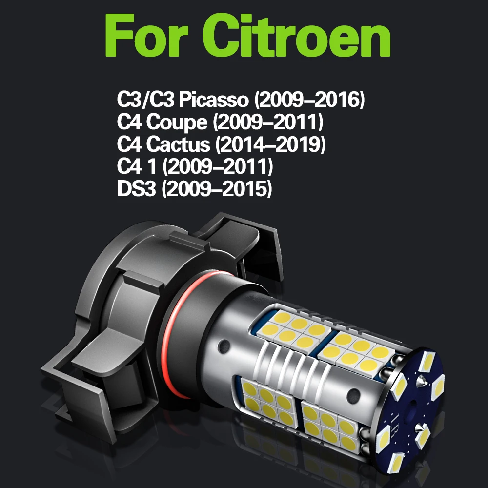 2 светодиодный т. светодиодные противотуманные фары Canbus без ошибок PSX24W 2504 для Citroen
