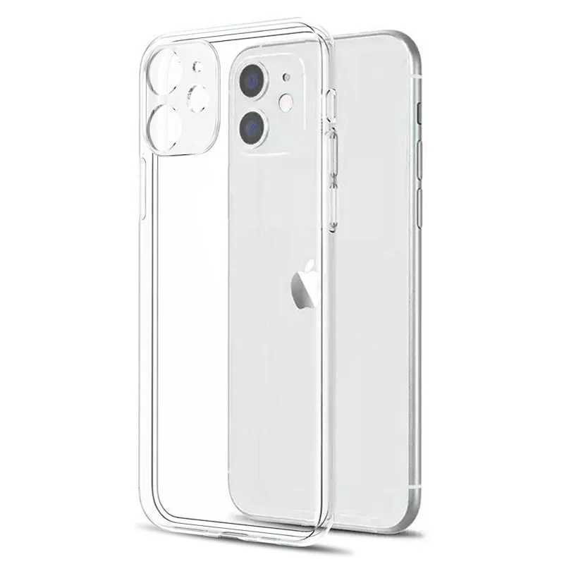 

Lens Protection Clear Phone Case For iPhone 11 7 8 6 6S Plus 11 12 Pro XS Max X XR 5 SE Soft Silicone Cover