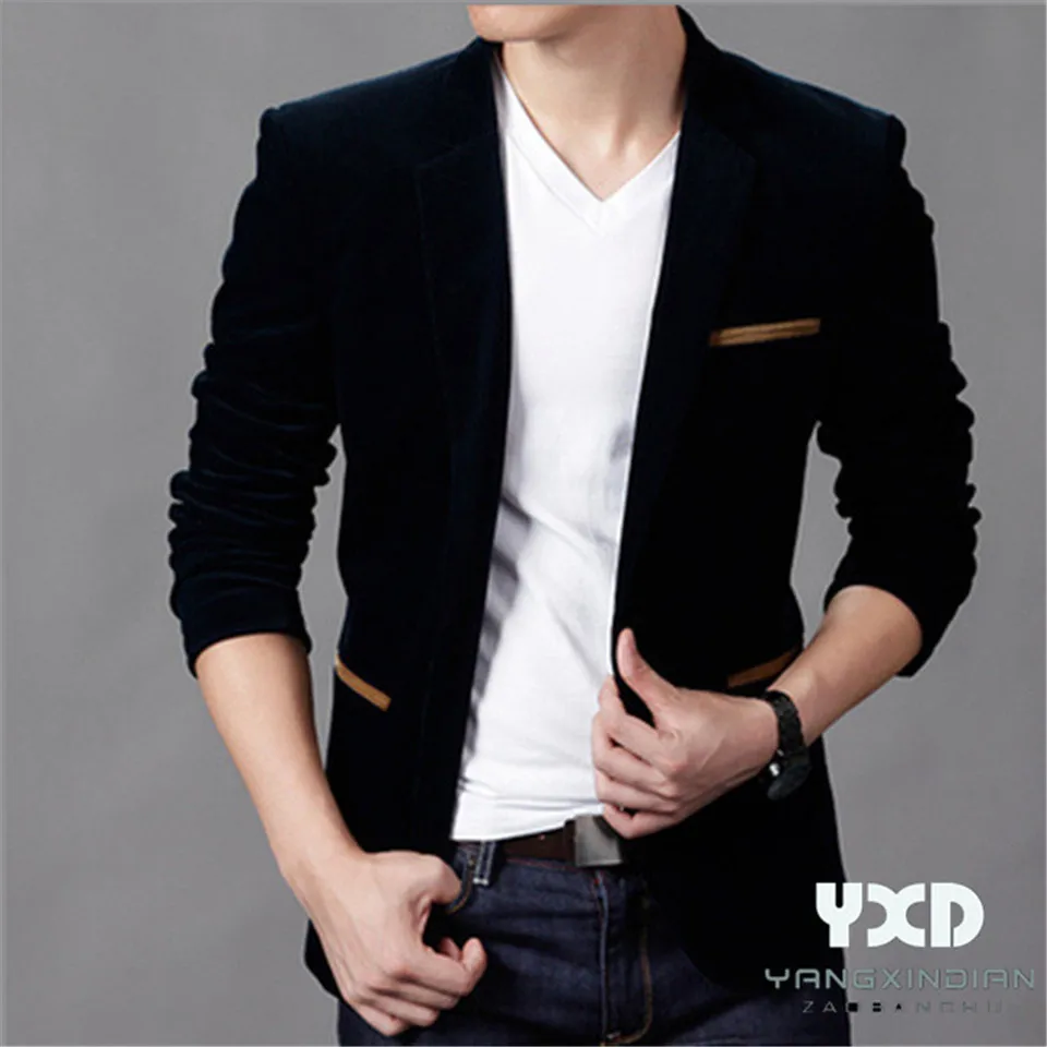2020 британский стиль мужские блейзеры Повседневный приталенный костюм модный