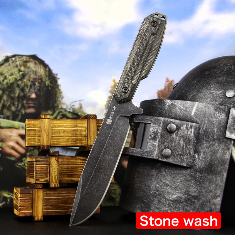 Stone wash X-MAN DC53steel нож льняная ручка Открытый кемпинг джунгли выживания битва охотничий нож прямой нож кемпинг спасательный нож инструмент - Цвет: Stone wash