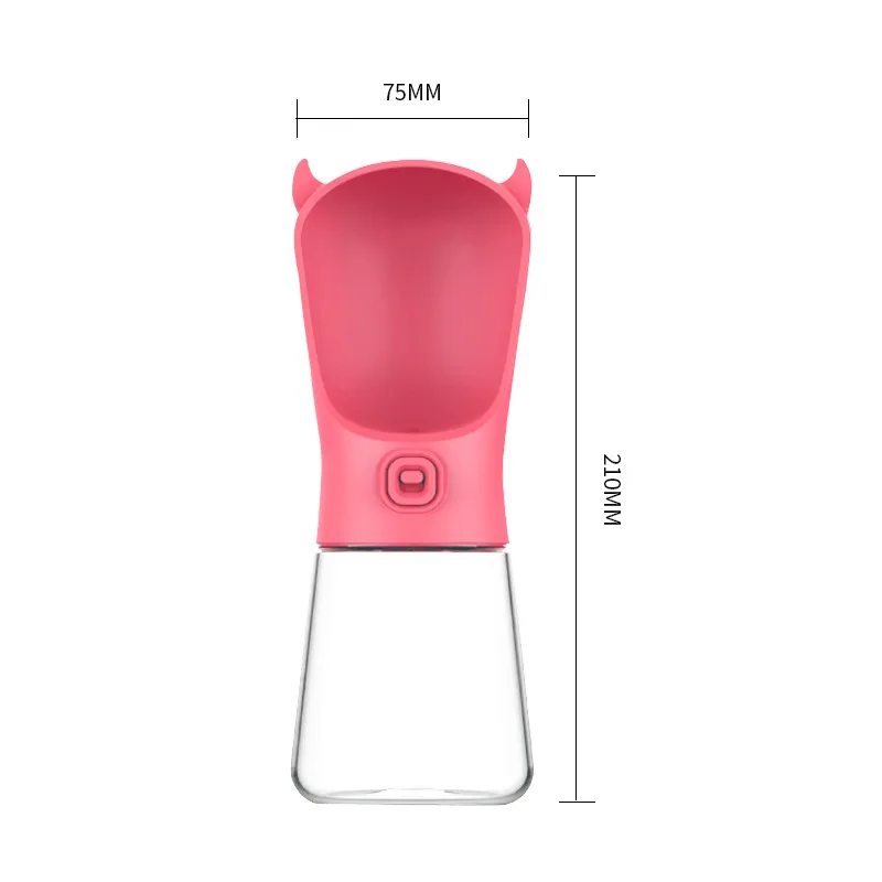 

Pet dog with water cup outdoor drinking water feeder Teddy portable water bottle