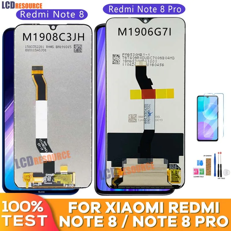 

Оригинальный ЖК-дисплей для Xiaomi Redmi Note 8, ЖК-дисплей M1908C3JH, сенсорный экран в сборе для REDMI NOTE 8 PRO, дисплей M1906G7I, замена