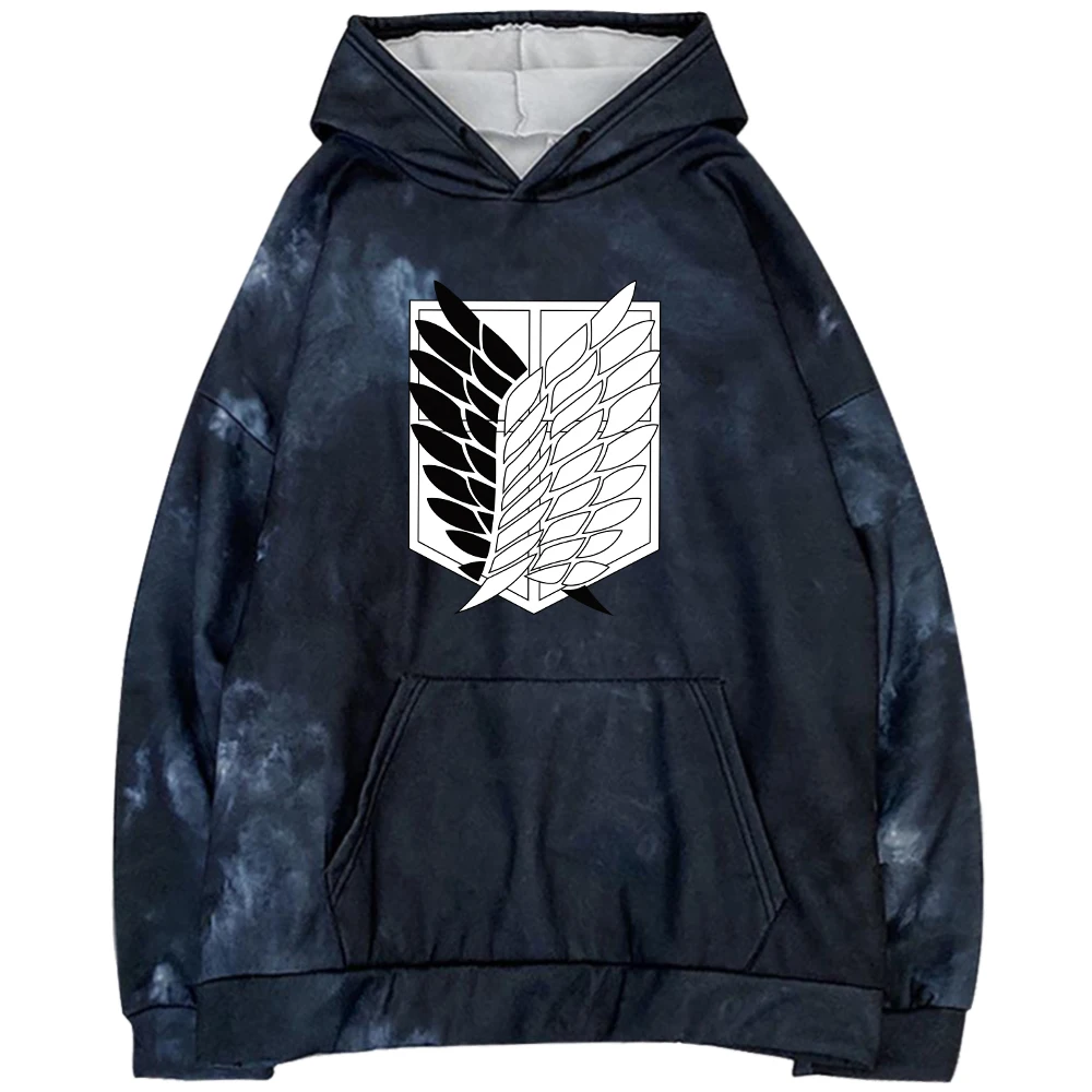 

Anime Attack On Titan Hoodies Pullover Hooded Sweatshirt Men's Long Sleeve Clothing Tie-dye Hoodie Pullover