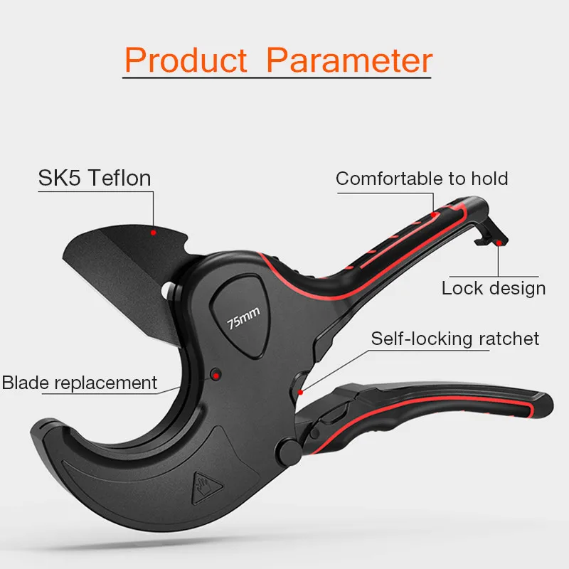 ПВХ/резак для труб PPR ножницы с обработкой храповой Трубы Резак 0-32/42/63/75 мм трубы SK5