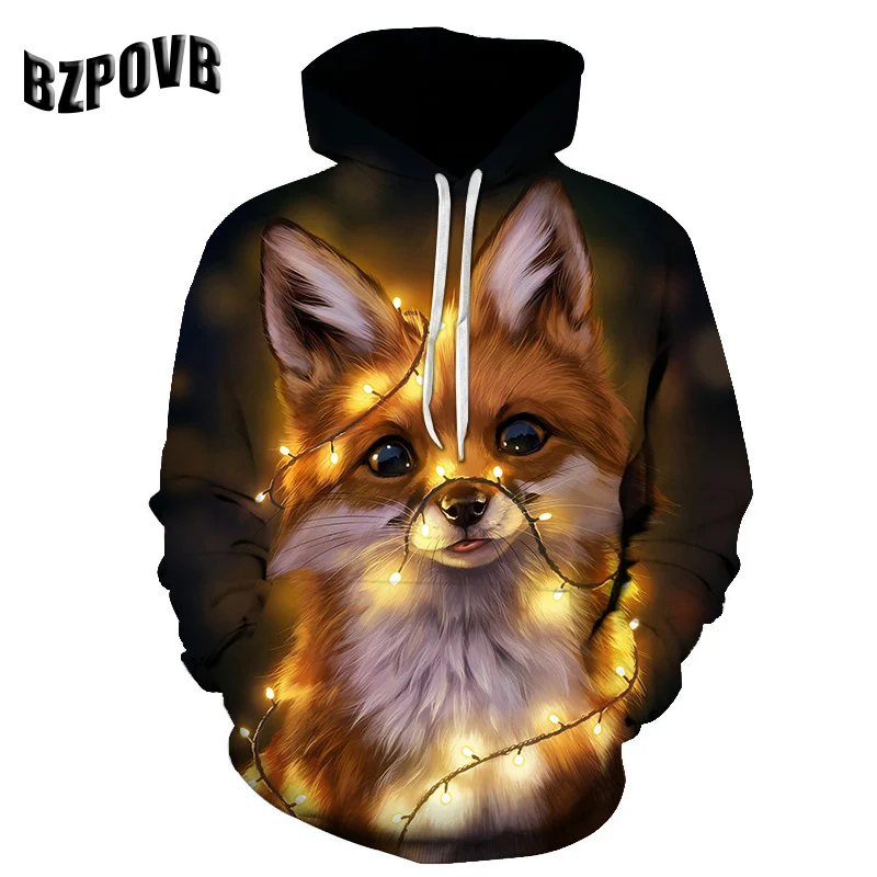 3D печать пространство галактика волк толстовки для мужчин/женщин 2019 новый лиса