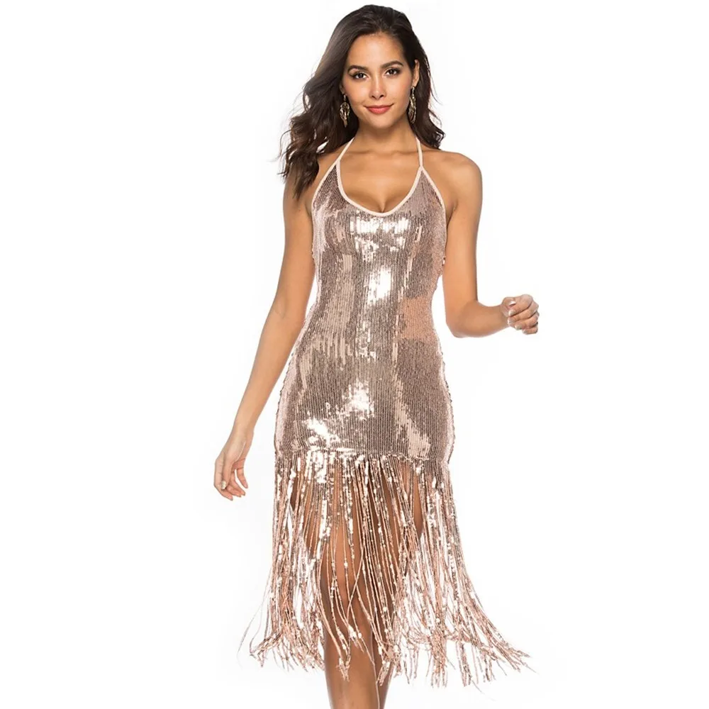 2019 новая пикантная обувь с бахромой пайетками вечерние платье женские зимние