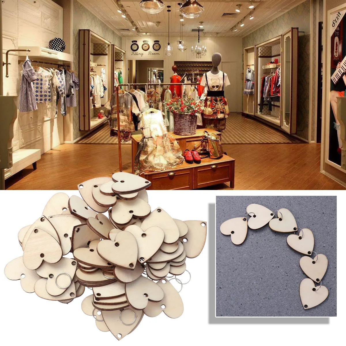 50 шт. подвесная деревянная доска с железными петлями|Рождественские календари| |