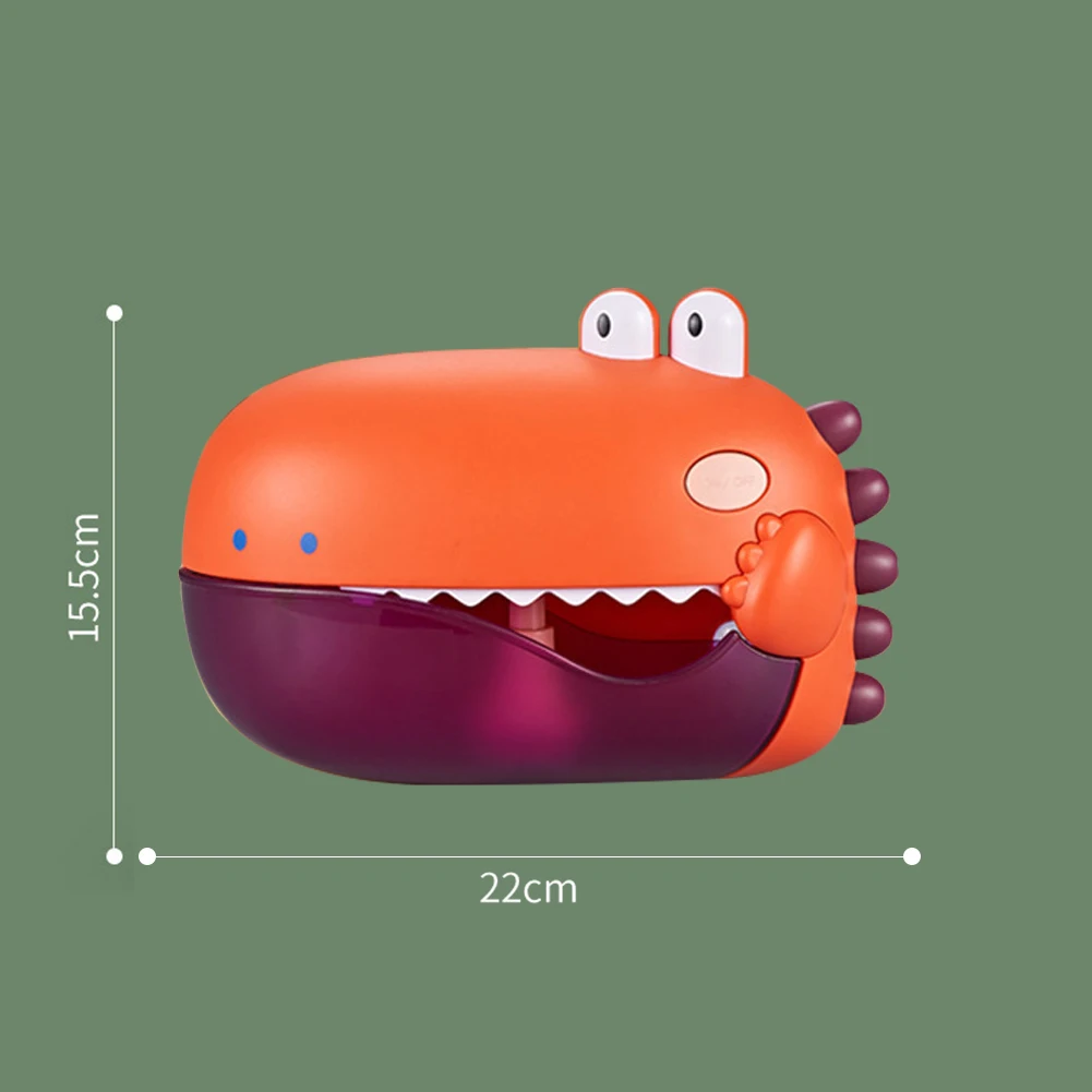 

Electric Cartoon Dinosaur Automatic Bubble Maker Machine Summer Kids Toys Automatic bubble bath toys for children in summer