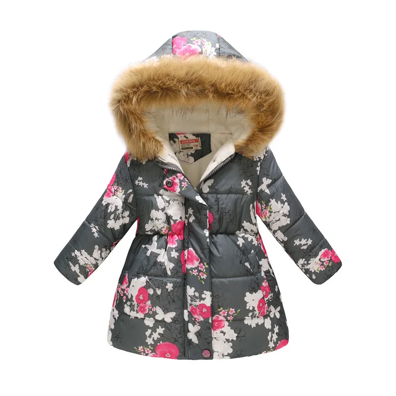 Children's Winter Jacket Clothing New Baby Girl Warm Cotton Down Jacket Tri-color Hooded Girl Clothes