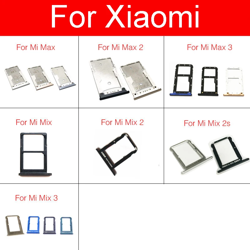 Держатель лотка для карт памяти и SIM Xiaomi Mi Mix 2 2s 3 Max Sim Micro SD|Шлейфы мобильных
