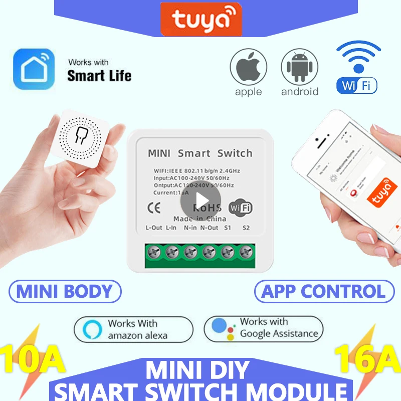 

Умный мини-выключатель Tuya Zigbee, "сделай сам" с таймером, интеллектуальная система управления умным домом для Tuya, Alexa, Google Tools
