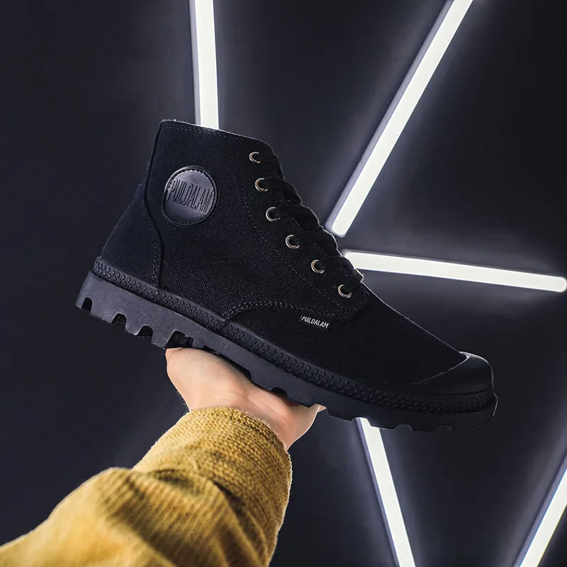 SZSGCN414 высококачественные мужские парусиновые туфли модные высокие повседневные