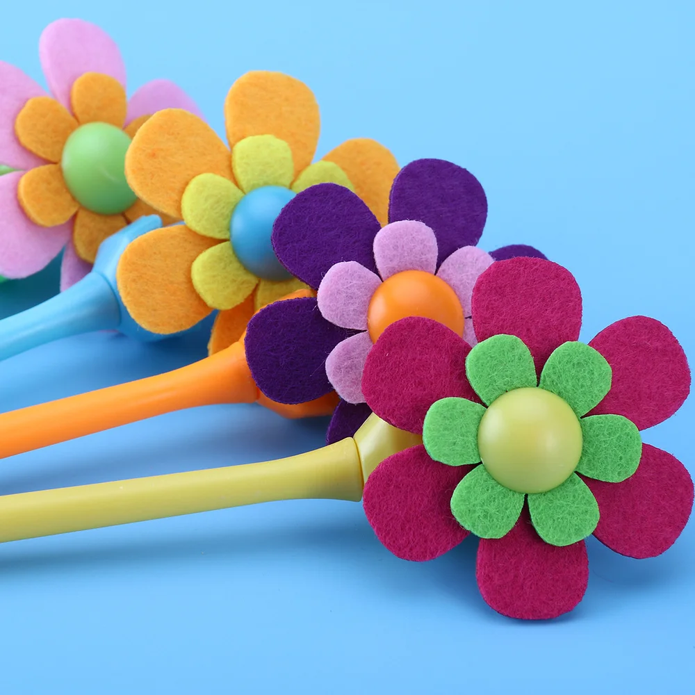 

6pcs Mixed Colors Novelty Design Sunflower Windmill Decorative Pens Flower 0.7mm Pens