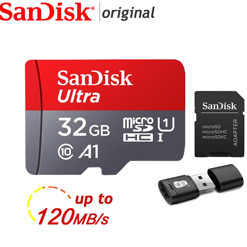 Оригинальный двойной флеш накопитель SANDISK Micro SD 128 Гб микро карты памяти SD/TF Card16GB