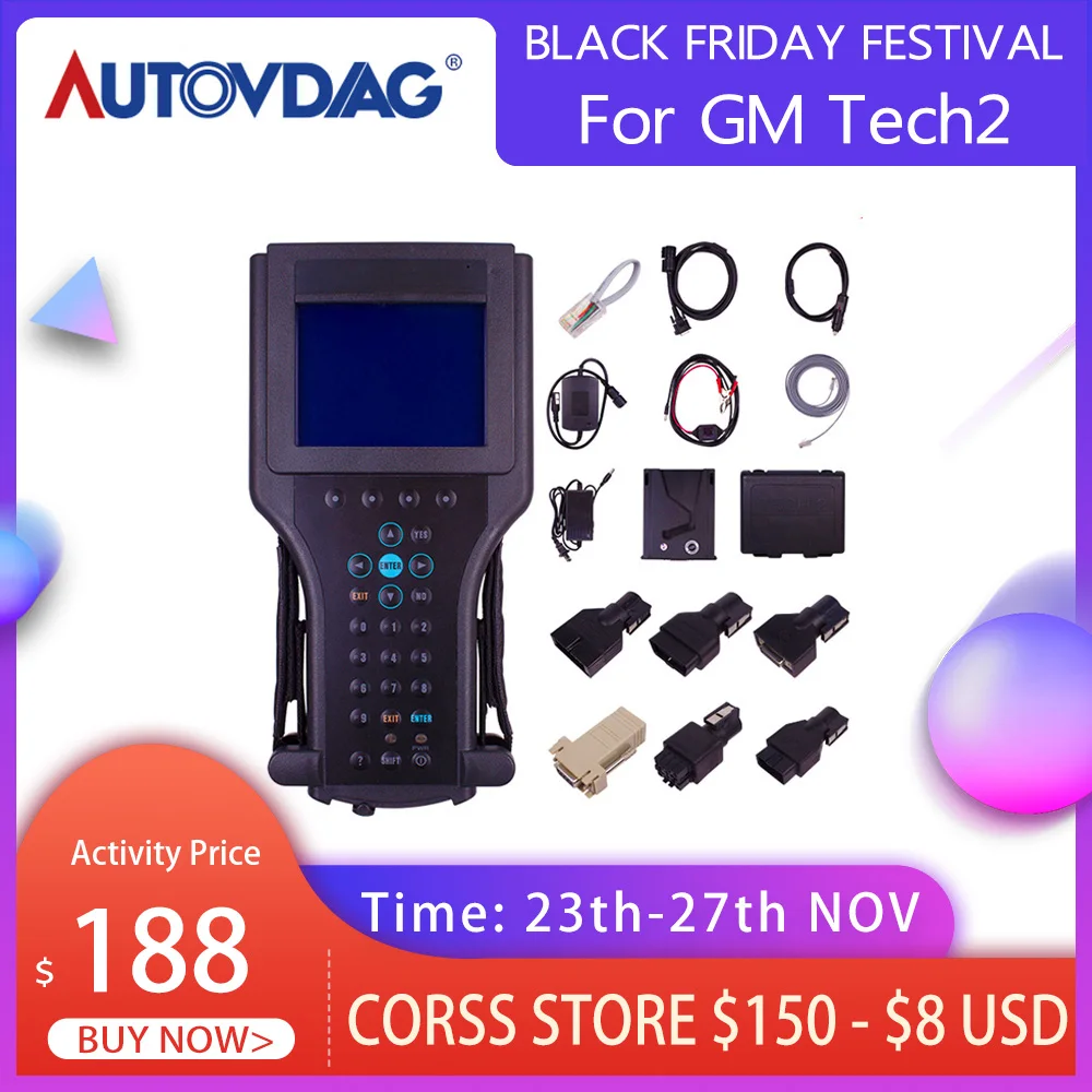 Для GM Tech2 карточный автомобильный диагностический инструмент Obd2 сканер Black Tech 2