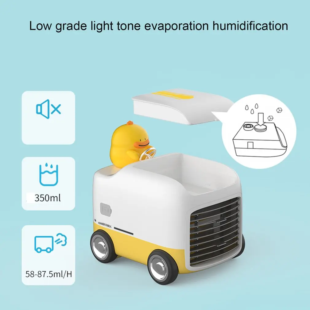 

Desktop Cooling Fan Mini Air-conditioner Spray Humidifier Mute Small Fan USB Three Gears Wind Speed