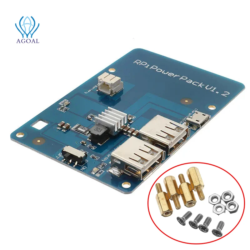 Блок питания V1.2 Плата расширения литиевой батареи с usb хаб для зарядки Raspberry