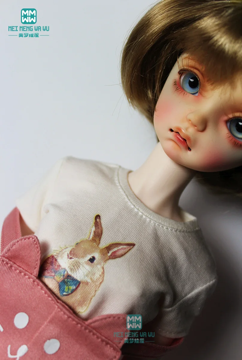 Одежда для куклы подходит 1/4 BJD MSD драгоценный камень XAGADOLL модная футболка розовые