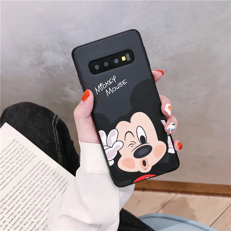 LPWZHMG Mickey Minnie Silicon Phone Case For Samsung Galaxy S10 Plus S8 S9 Cute Cartoon Back Cover Coque |