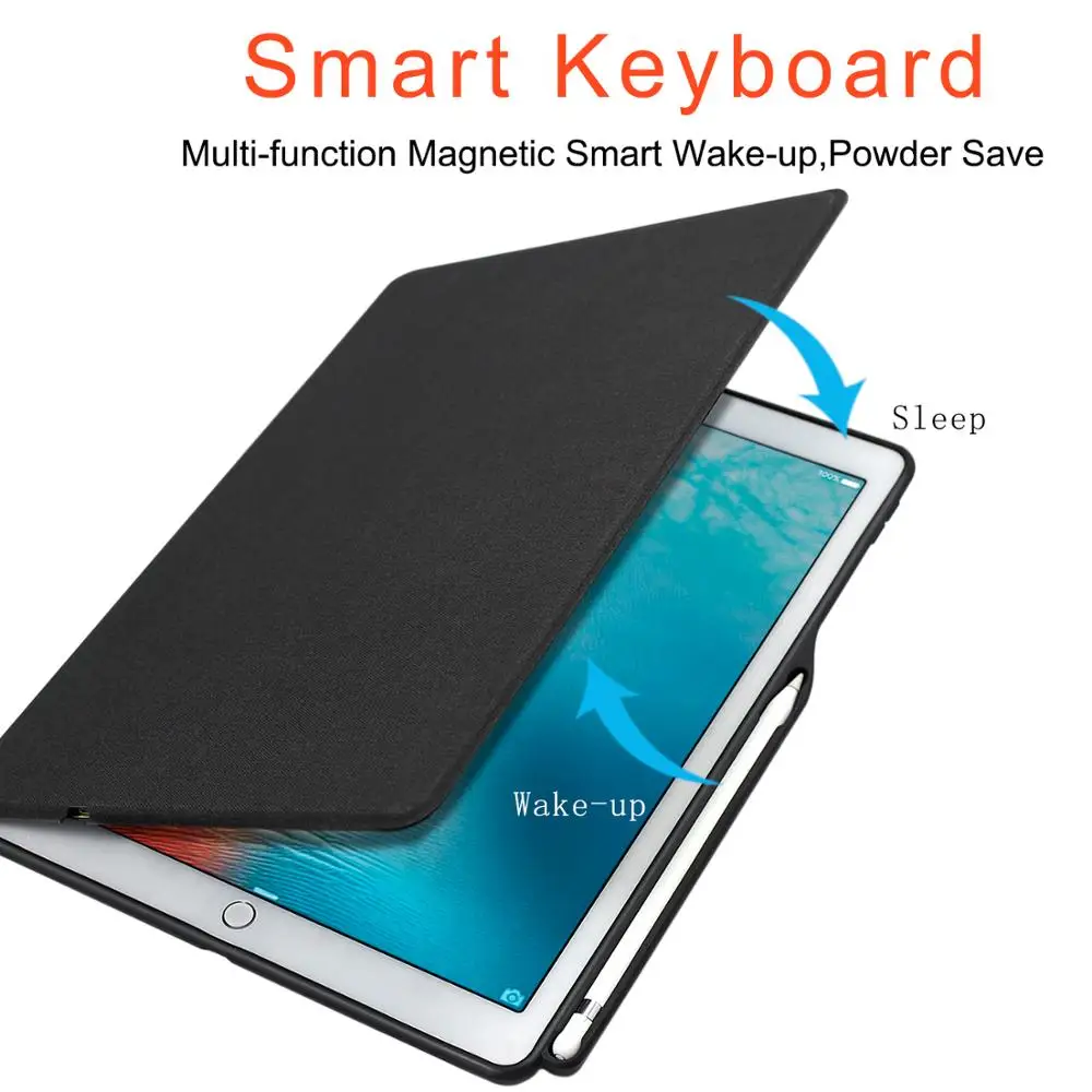Bluetooth клавиатура чехол для iPad Pro 10,5 с карандашом держатель Folio Smart Auto Sleep Тонкий чехол клавиатура для iPad Air 3 Funda