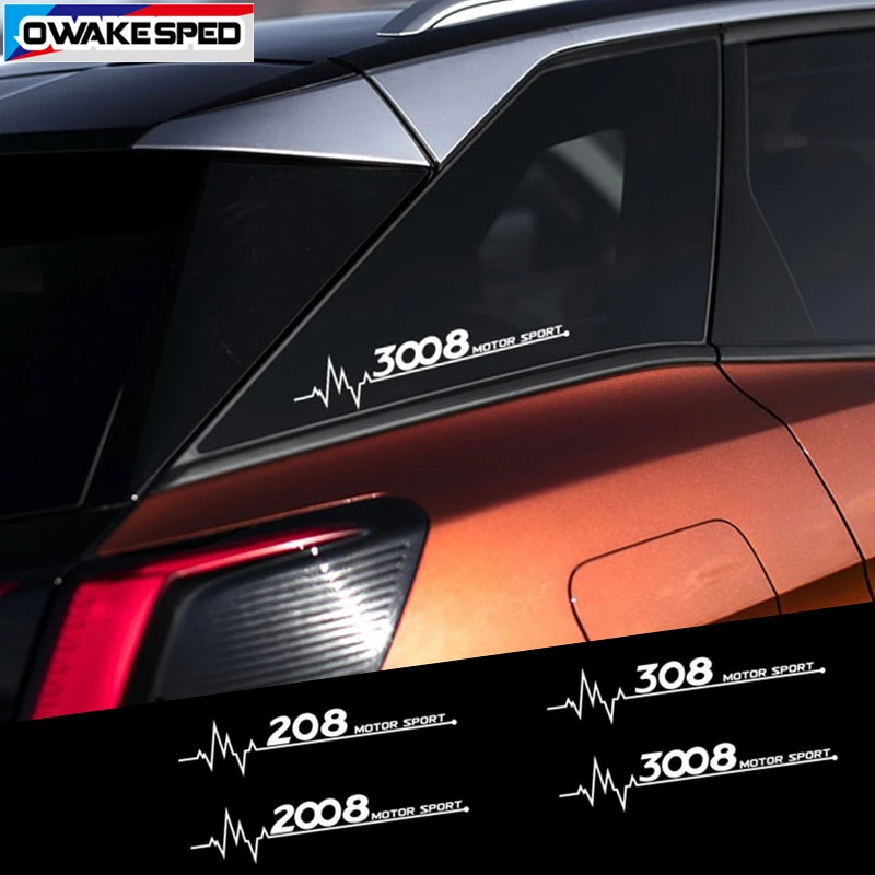 Автомобильная виниловая наклейка на боковое окно 30 см для Peugeot 206 307 308 407 207 3008 208 508