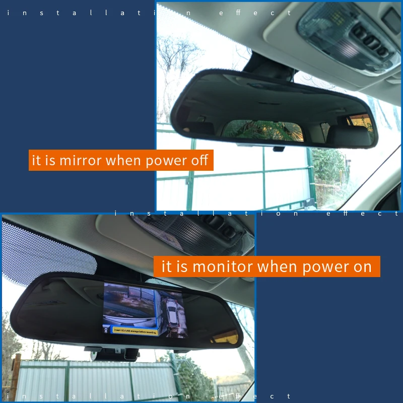 $134.89 5 inch Car Mirror Monitor for Rear View Camera Auto Parking Backup Reverse Monitor HD 800*480 TFT-LCD Screen