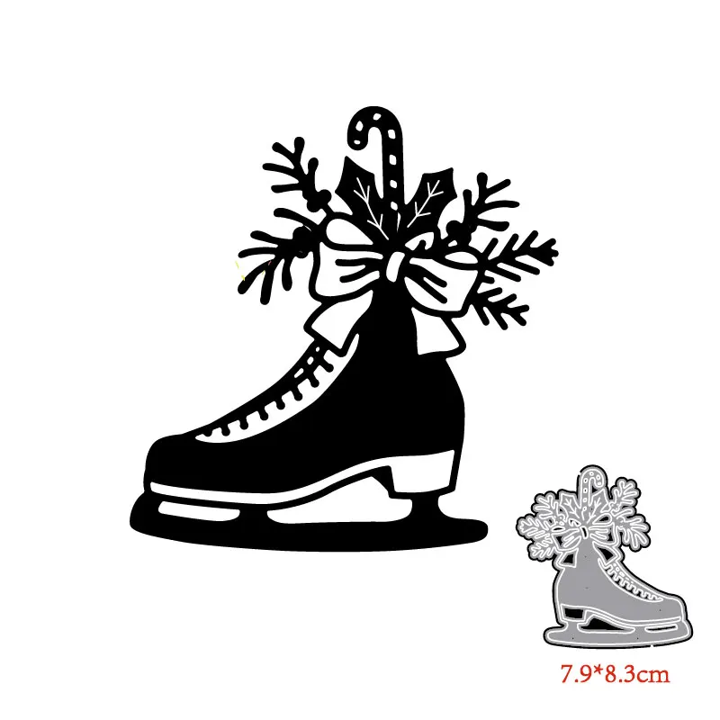 

Christmas Ice Shoe Dies Metal Craft Die Cut Cutting die Scrapbooking 2021 Die Cut Embossing Stencils Photo Card Decor Dog Cat C
