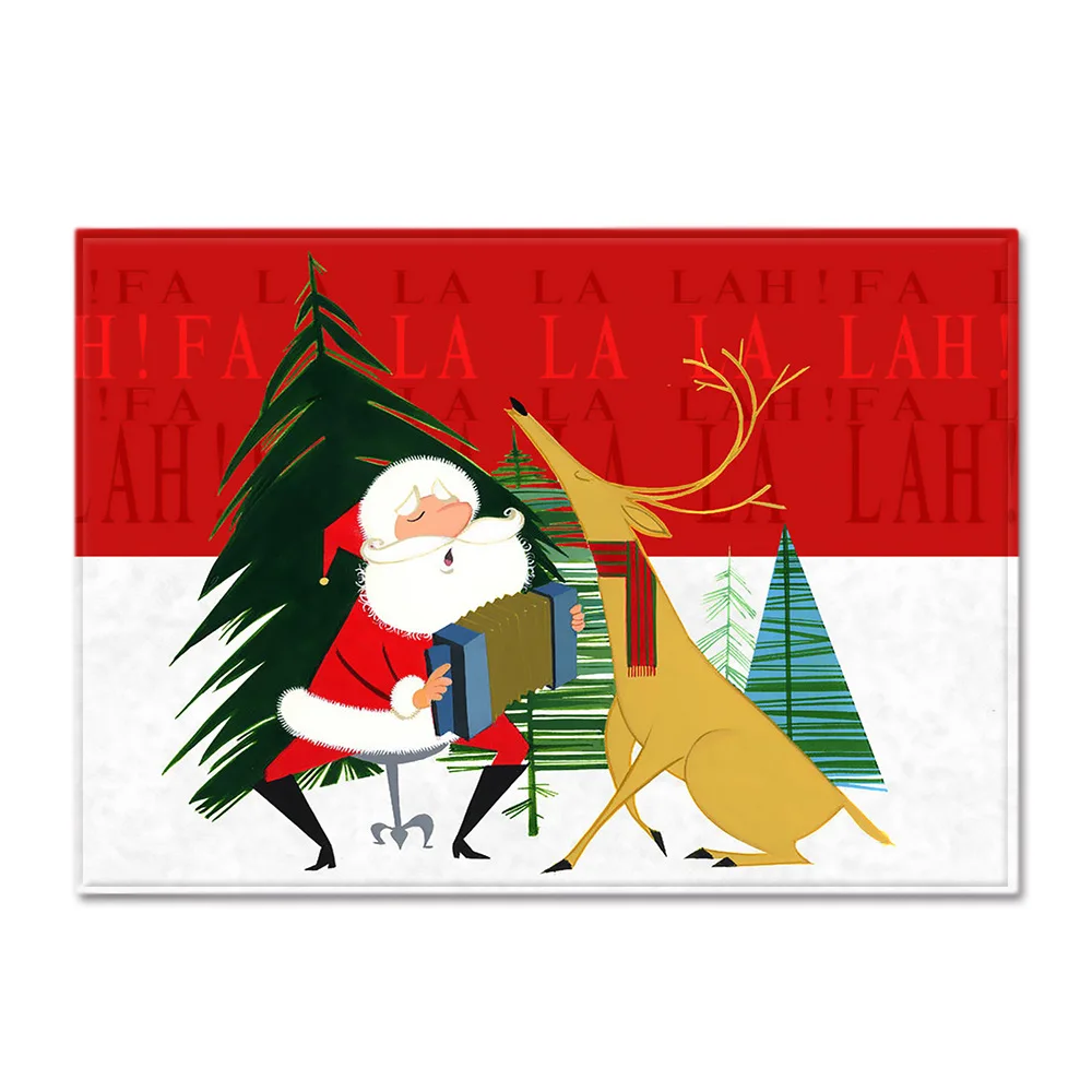 

Modern Christmas Series Red Happy Holidays Gift Floor Mat Door Mat Anti-slip Mat Carpet Bedroom Living Room Home Decoration