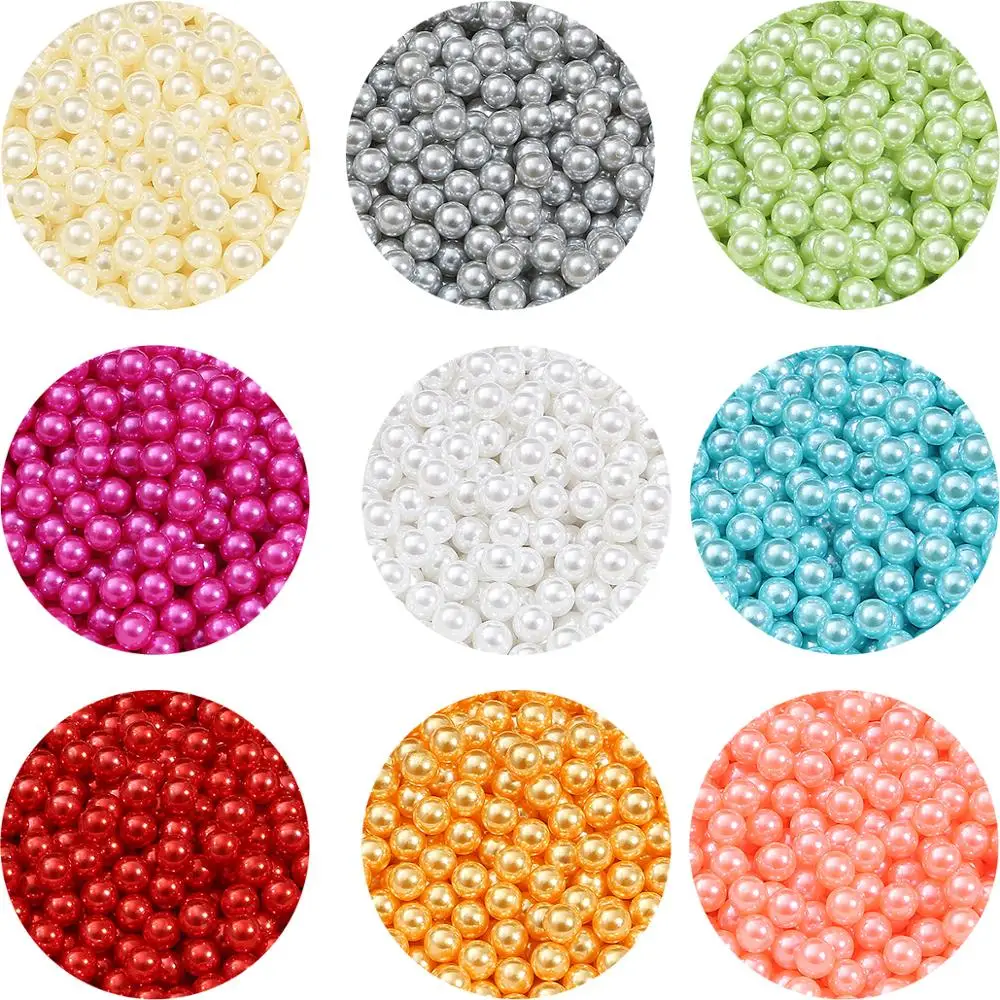 Multi Color Round No Hole Acrylic Imitation Pearl Beads Loose Bead For DIY Scrapbook Decoration Crafts Sewing 3/4/6/8/10mm | Дом и сад