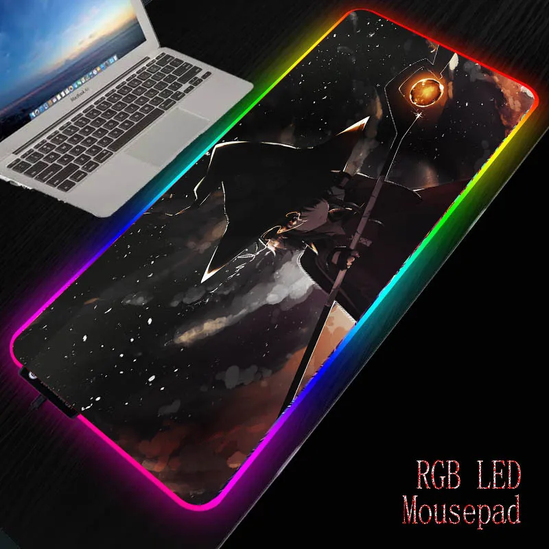 Mairuige Megumin девушка большой RGB игровая Мышь геймер клавиатура Pad светодиодный