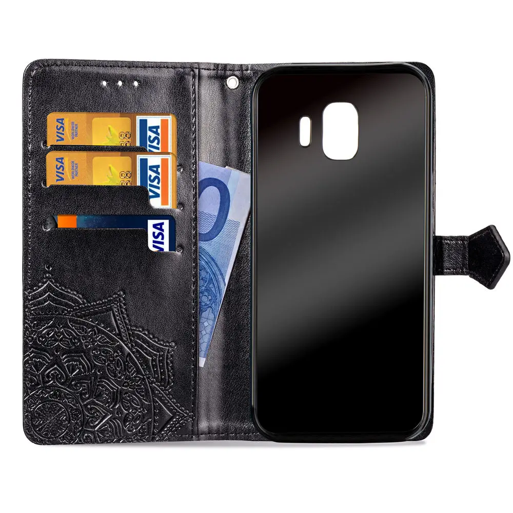 Кожаный чехол-кошелек Datura для Samsung Galaxy J2 Core J4 Prime J3 Pro J5 2017 J6 Plus J7 J8 2018 J330 J530 J730 |