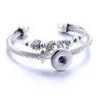 Новинка 2020, модные регулируемые браслеты с цепочкой, металлический браслет с защелкой, 18 мм, кнопки, сделай сам, ювелирные украшения для женщин