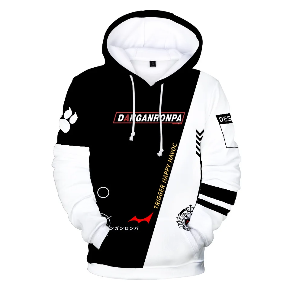 Мужские и женские толстовки с капюшоном из аниме данганронпа Монокума костюм для