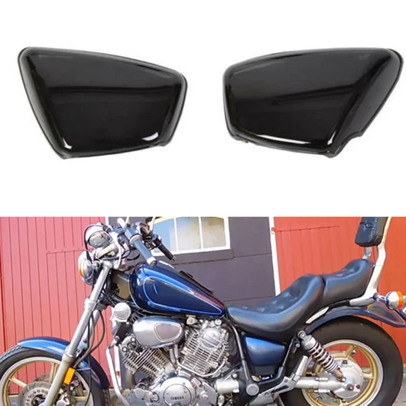 Обтекатель черного левого и правого аккумулятора для Yamaha XV700 750 1000 1100 Virago 1984-Up