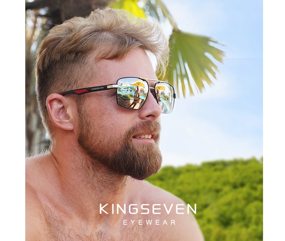 KINGSEVEN бренд, дизайнерские мужские классические Поляризованные солнцезащитные очки, роскошные брендовые солнцезащитные очки для вождения, ретро очки для мужчин