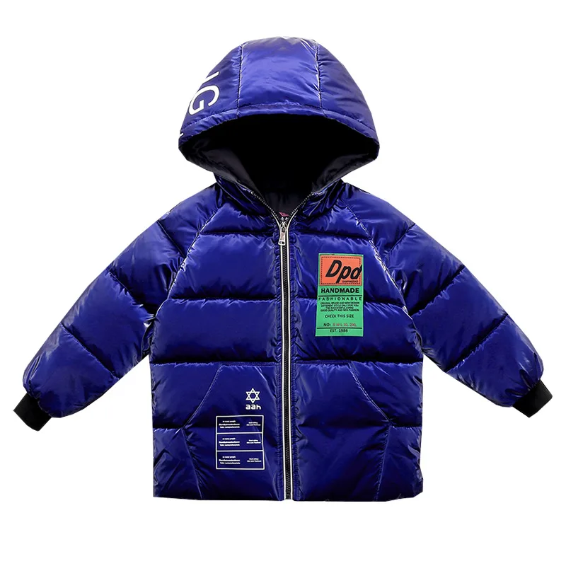 Детская зимняя куртка JXYSY утепленная пуховая с надписью для девочек пальто