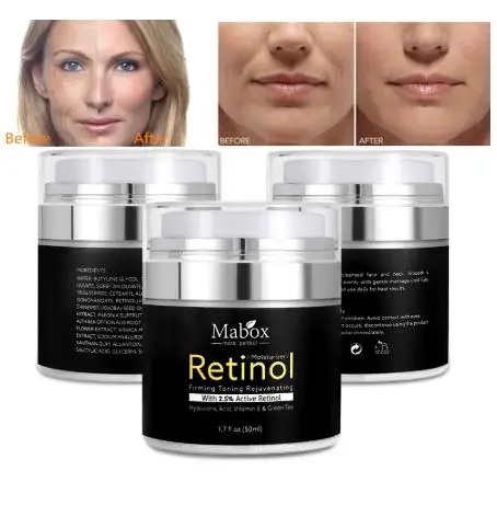 MABOX ретинол 2.5% увлажнитель для лица крем против старения акне Гиалуроновая